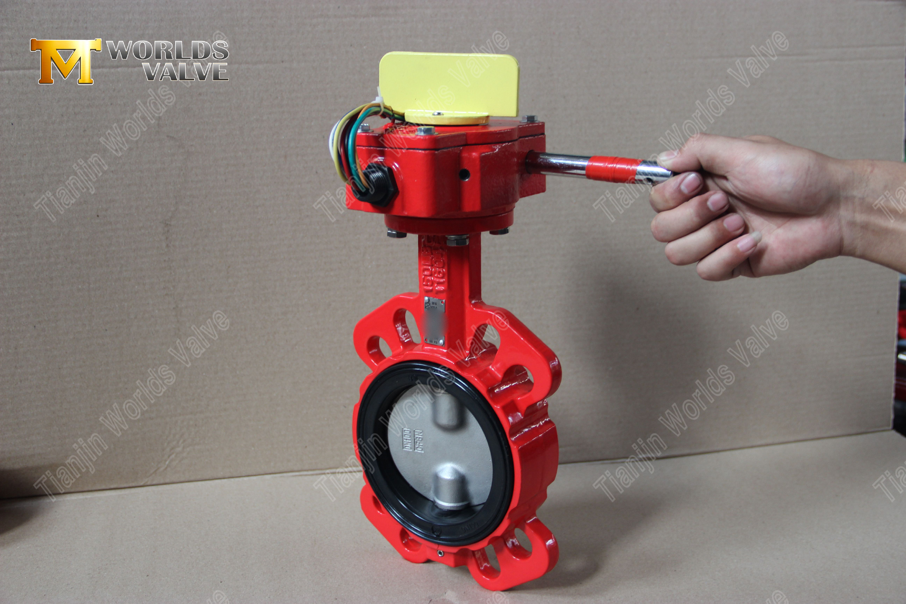 wafer butterfly valve with gearbox Professional-PN16-Wafer-Butterfly-Valve-with-Split-Stem-Design-2