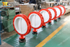 Two PCS Body design PTFE Liner Butterfly Valves PN10 PN16 CLASS150 