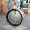SS Body & Disc Butterfly Valve with double flanged design offered by OEM Valve Factory-Tianjin Worlds Valve Co., Ltd.