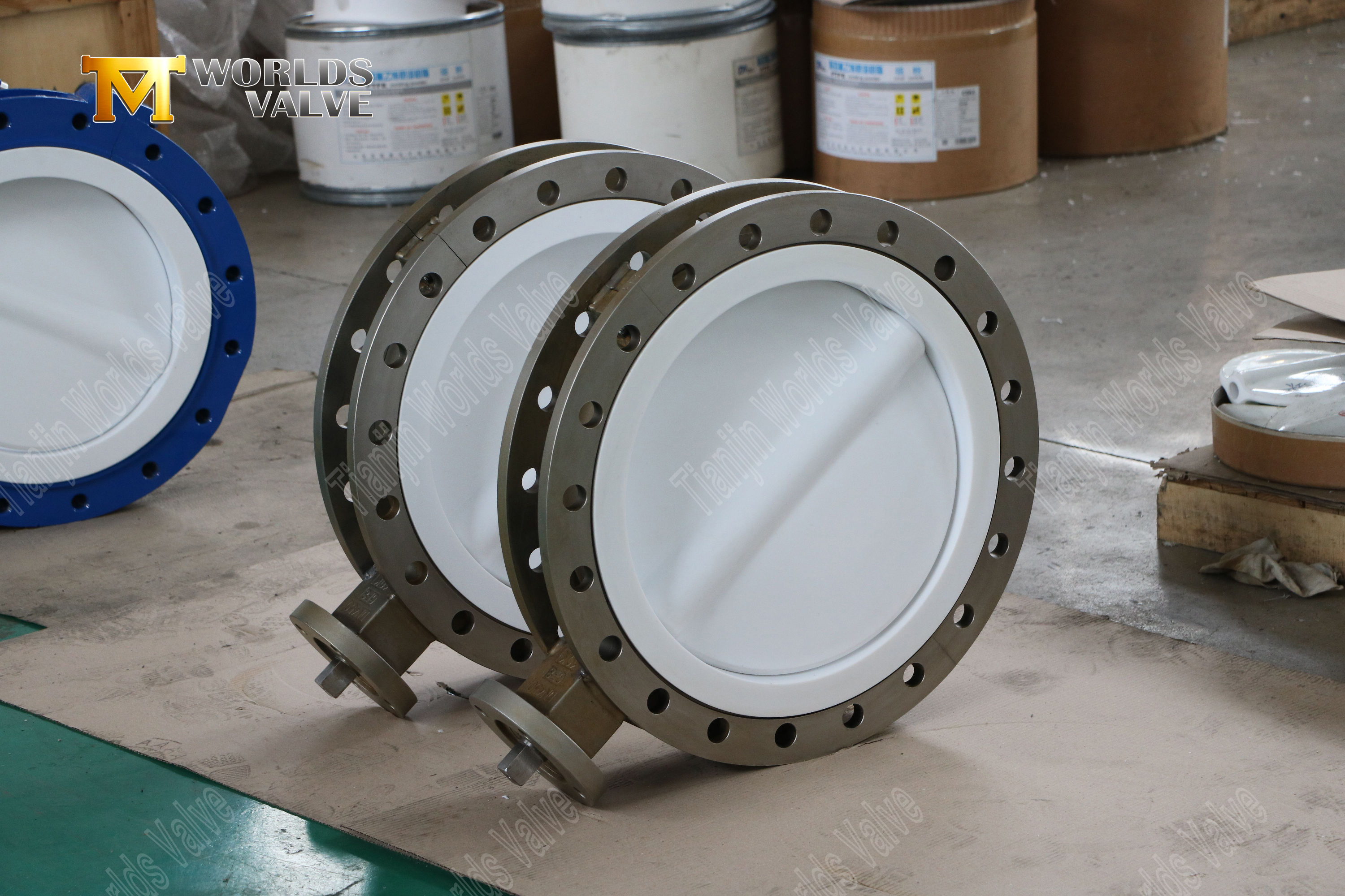CF8M Split Body Butterfly Valve with PTFE Disc & Seat-3 (3)