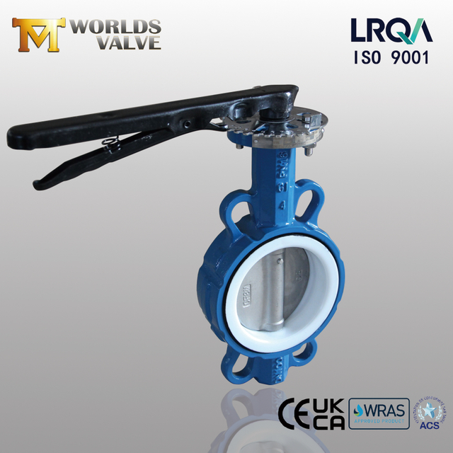 Wafer Butterfly Valve with PTFE Seat and Hand Lever OP offered by China OEM Valve Supplier-Tianjin Worlds Valve Co., Ltd.