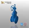 Double Flanged Knife Stop Bevel Gearbox Gate Valve Inside Screw Non Rising Stem RF/FF