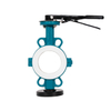 Full PTFE Lined Wafer Butterfly Valve Two Pieces Body, Ductile Iron Body,PTFE Disc And Seat,high Performance