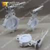 Split Body Full PTFE PFA Lining Flanged Type Butterfly Valve