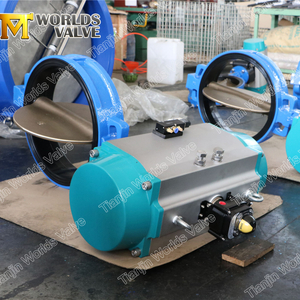 Double Single Acting Pneumatic actuator Butterfly Valve