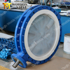 PFA PTFE Full Coated Butterfly Valves for Corrosive Flow