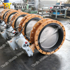 Awwac504 Double Flanged Ends Butterfly Valve with On/off Electric Actuator