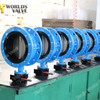 Nylon 11 coated painting disc flanged butterfly valve 