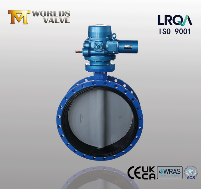 Motorized Double Flanged Butterfly Valve with Electric Actuator offered by China Valve Supplier-Tianjin Worlds Valve Co.,Ltd.