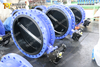 Halar Epoxy Coating FBE Coated Double Flanged Butterfly Valve