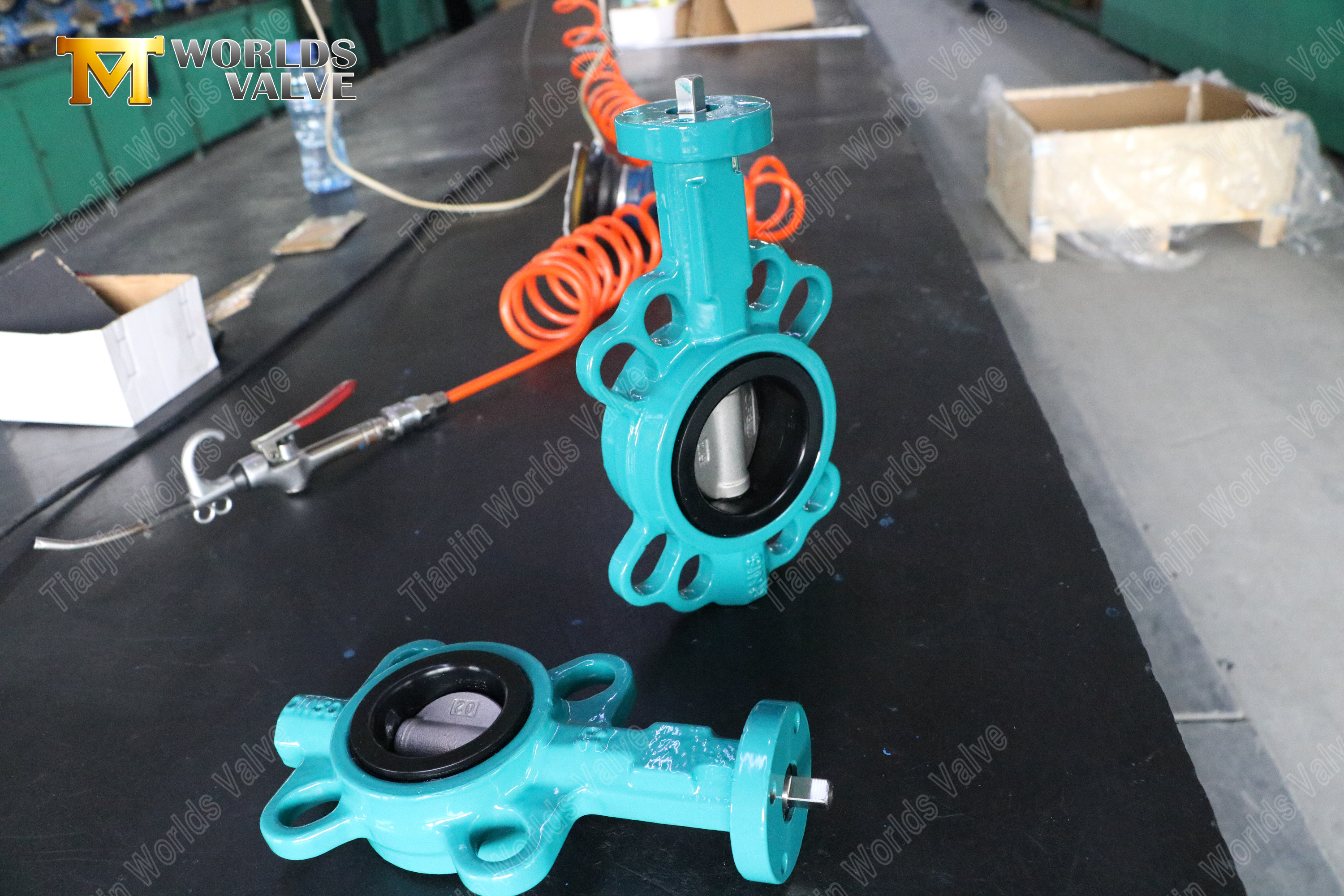 Rubber Seat & SS Disc Ductile Iron Wafer Butterfly Valve (10)