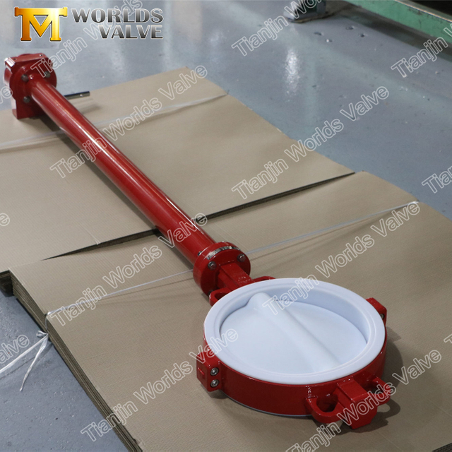 Teflon Lined Butterfly Valve with Extension Stem from China Valve Supplier-Tianjin Worlds Valve Co.,Ltd.