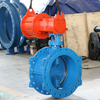 Double Eccentric Double Flanged Butterfly Valve with Rubber Seals