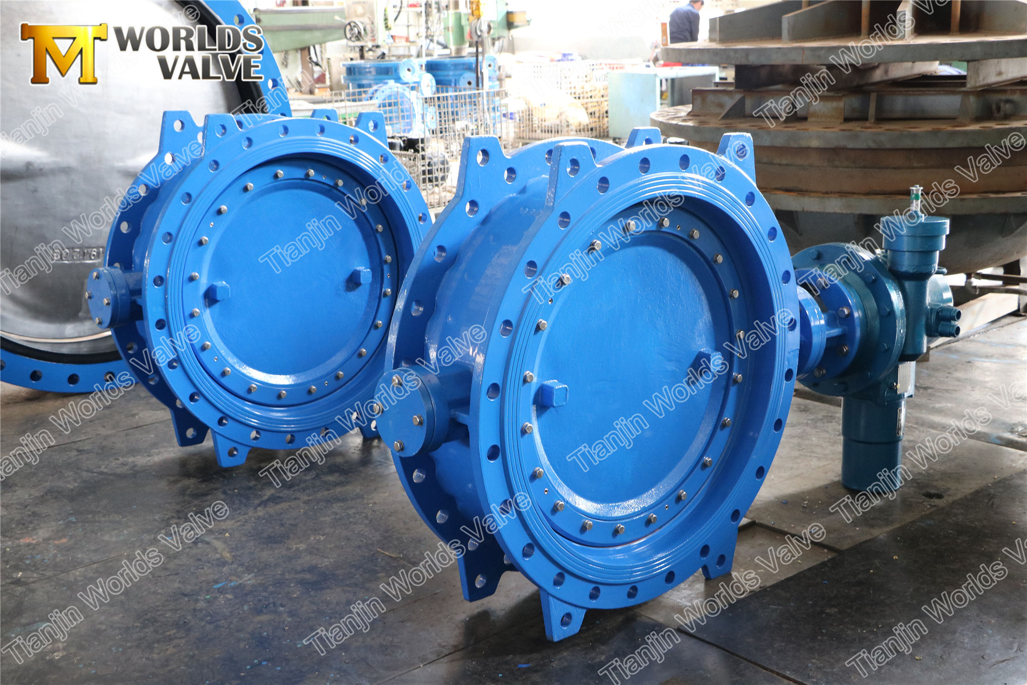 6 electric Eccentric double flange butterfly valve EN558 series 14