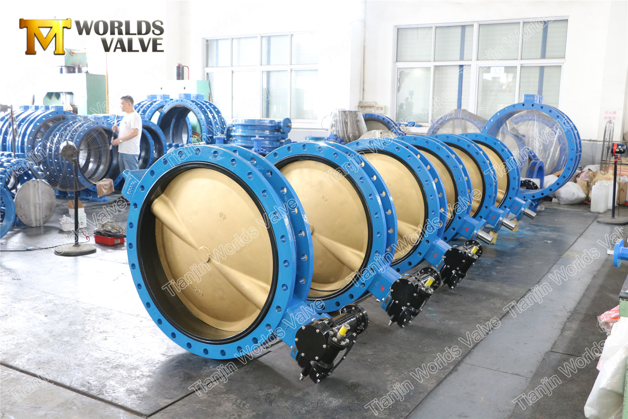 2 EN593 STANDARD DOUBLE FLANGED BUTTERFLY VALVE