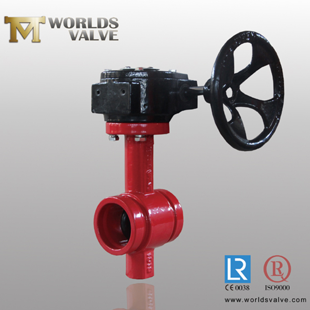 EPDM/NBR/VITON /BUNA Coated Disc Grooved End Butterfly Valve 