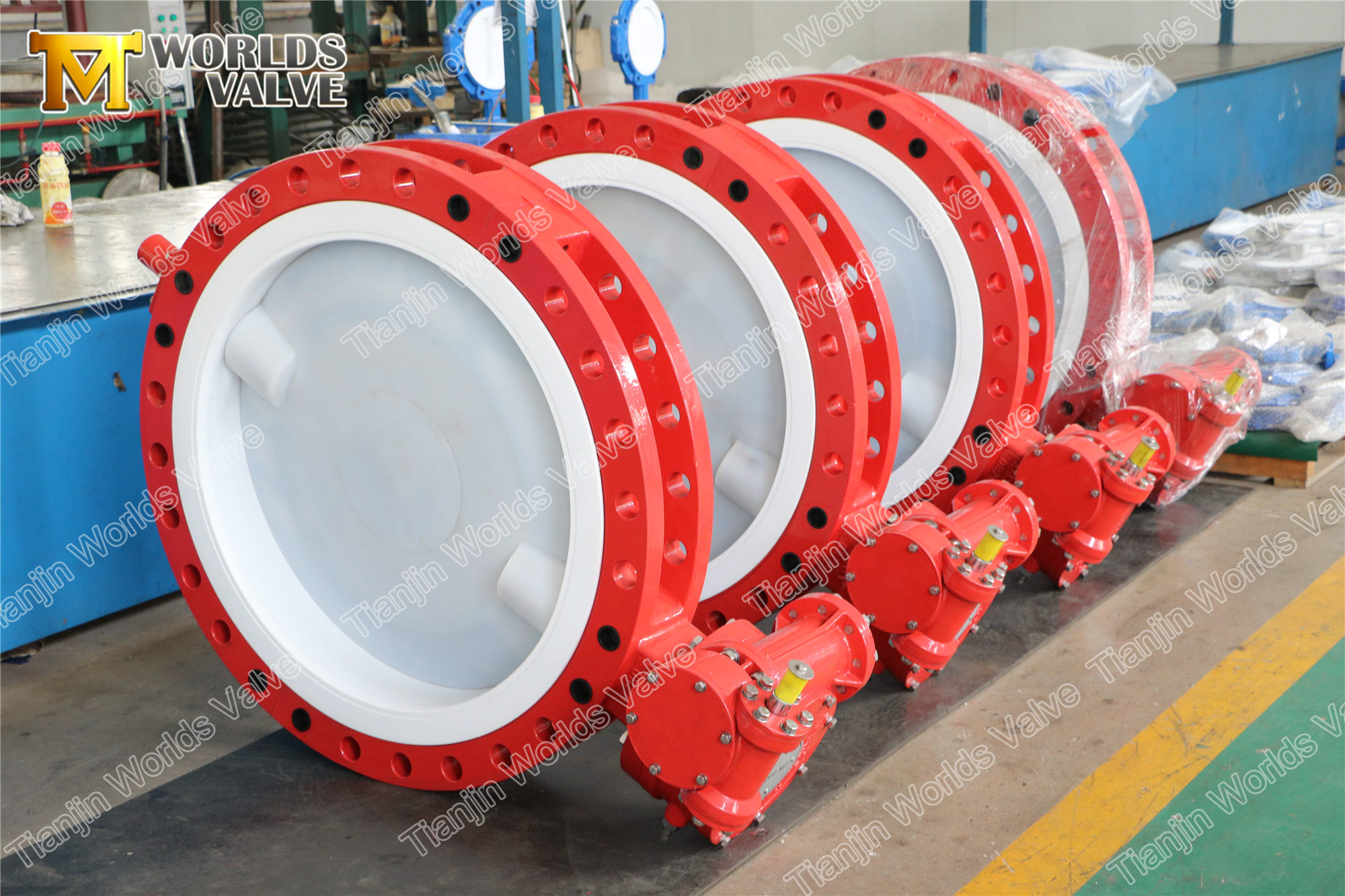 1 Full PFA lined WAFER TYPE BUTTERFLY VALVE