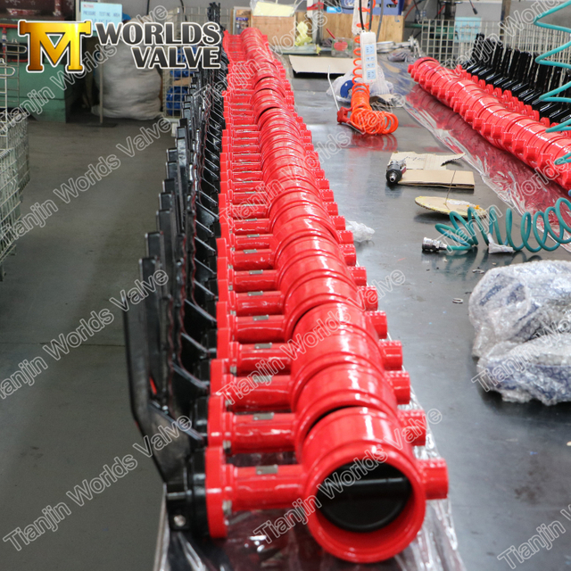 Grooved Connection Rubber Butterfly Valve with Ductile Iron Body