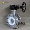 Worm Gear Double Flanged Butterfly Valve | PTFE Seat | SS Material offered by China Valve Supplier-Tianjin Worlds Valve