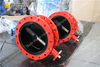 OEM Full Rubber Coated Double Flanged Butterfly Valves