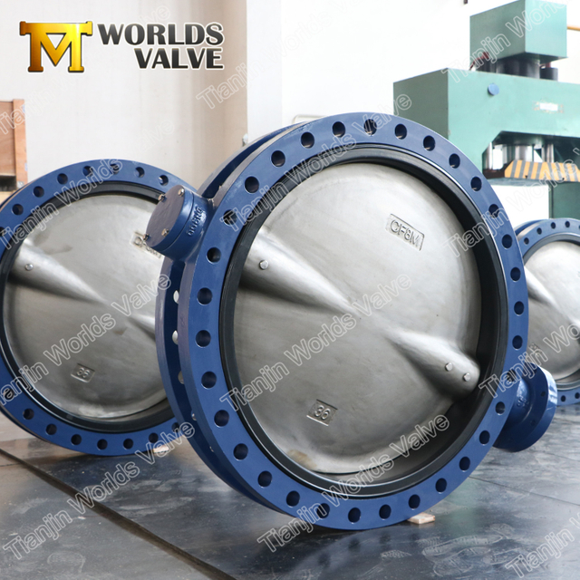 U pattern double flange butterfly valves