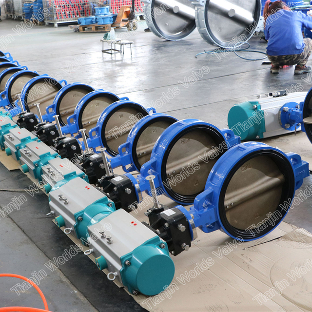 Butterfly Valve With On-off Modulating Pneumatic Actuator 