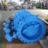 Ductile Iron Eccentric Double flanged butterfly valves with Gearbox provided by Tianjin Worlds Valve Co.,Ltd.
