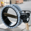 Double Flanged Butterfly Valve with Resilient Rubber Seat and Worm Gear Operated offered by OEM Valve Supplier