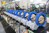 Double flanged U-section butterfly valves with Limit switch pneumatic actuator 