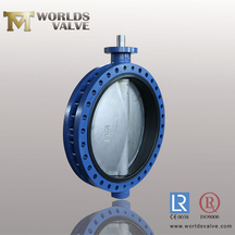 U section double flanges butterfly valves with CE ISO WRAS ACS