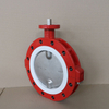 Double Flanged Butterfly Valves with Polishing Disc And PTFE Liner