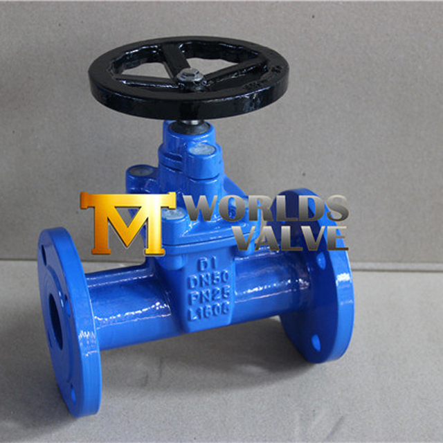 Pn25 Resilient Seat Double Flanged RF/FF Gate Valve 