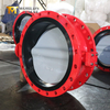 vulcanized rubber seat double flanged butterfly valves offered by China Valve Supplier-Tianjin Worlds Valve Co.,Ltd.