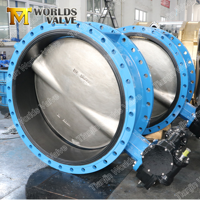 Double flange butterfly valve with Vulcanized Seat