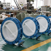 full Lugged PTFE coated Butterfly valve Low Pressure