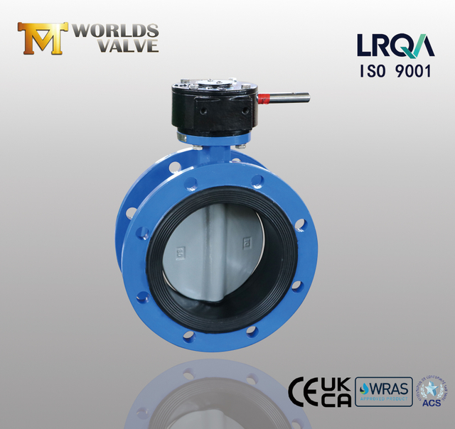 Resilient Vulcanized Seated Double Flanged Butterfly Valve offered by China Valve Supplier-Tianjin Worlds Valve Co.,Ltd.