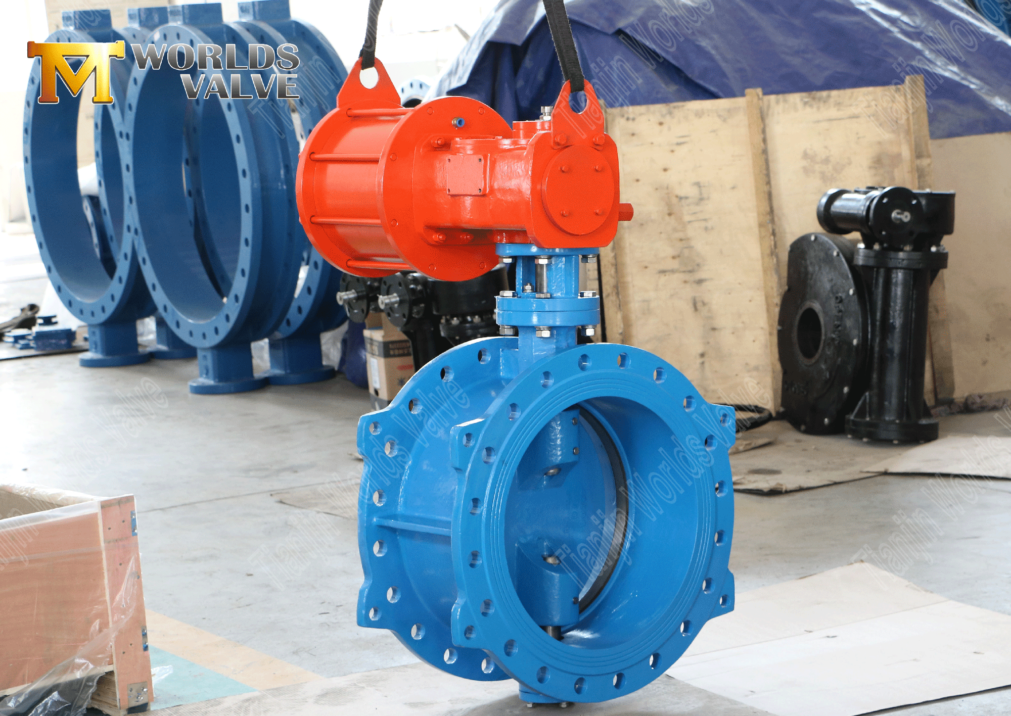 1-Eccentric-double-flange-butterfly-valve-face-to-face-EN558-series-14-with-penumatic