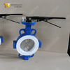 Corrosion proof split body butterfly valve Size DN100 produced by China OEM Valve Manufacturer-Tianjin Worlds Valve Co., Ltd.