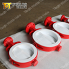 Split Two Piece Body design Butterfly valves PTFE PFA lining Disc for Chemical Plant