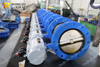 Double flanged U-section butterfly valves with Limit switch pneumatic actuator 