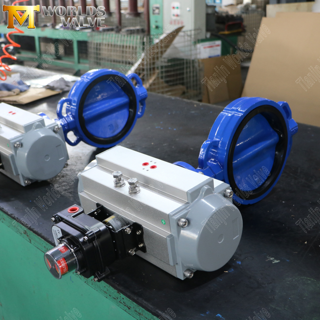 Air Actuated Wafer Type Butterfly Valve with Limit Switch-China Wafer Butterfly Valve Supplier-Tianjin Worlds Valve Co.,Ltd.