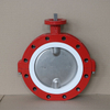 PTFE Coated Full Lug Butterfly Valve Two Pieces Body