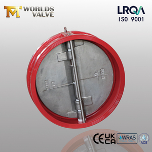 24 DN600 GGG40 Body CF8M Disc Dual Plate Wafer Check Valve PN10 Reliable Valve Supplier-Tianjin Worlds Valve Co., Ltd.