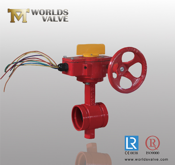 Ductile Iron Ggg40 Ggg50 Grooved End Valve with Fire Signal for Fire Fighting