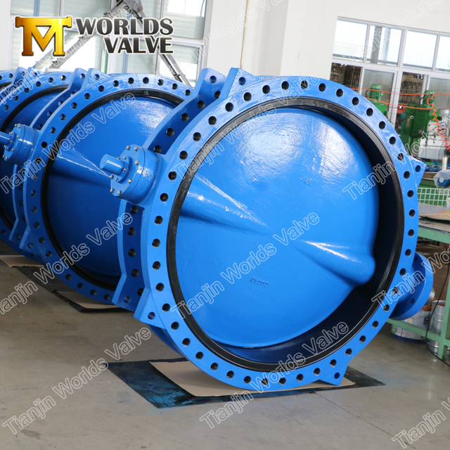  Butterfly Valve with Painting Disc Pinless U-Section Double Flanged