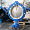 One Piece Body PTFE Seat Cast Bronze Butterfly Valve with Gearbox and Handwheel