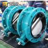 Double flange butterfly valve with Vulcanized Seat