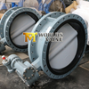 Nylon 11 coated painting disc flanged butterfly valve 