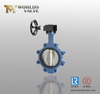 Full lugged Butterfly valve with Lever Gearbox Operator