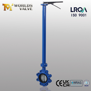 Extended Stem Lug & Tapped Butterfly Valve with Hand Lever Actuation offered by China Valve Manufacturer-Tianjin Worlds Valve
